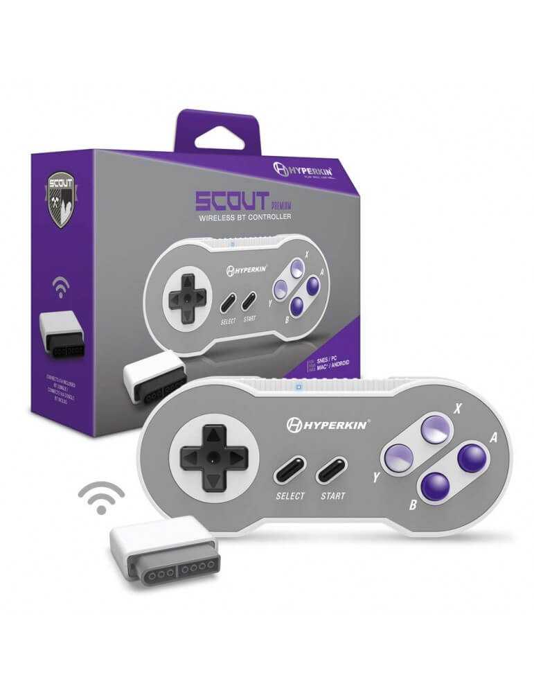 Scout Premium Wireless Controller for SNES-Super Nintendo-Pixxelife by INMEDIA