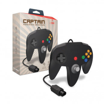 Captain Premium Controller for Nintendo 64 Black