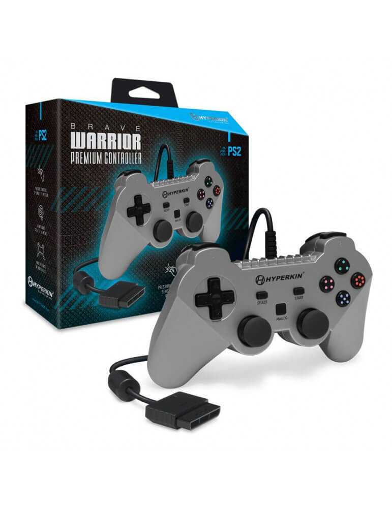 Brave Warrior Premium Controller for PS2 Silver-PlayStation 2-Pixxelife by INMEDIA