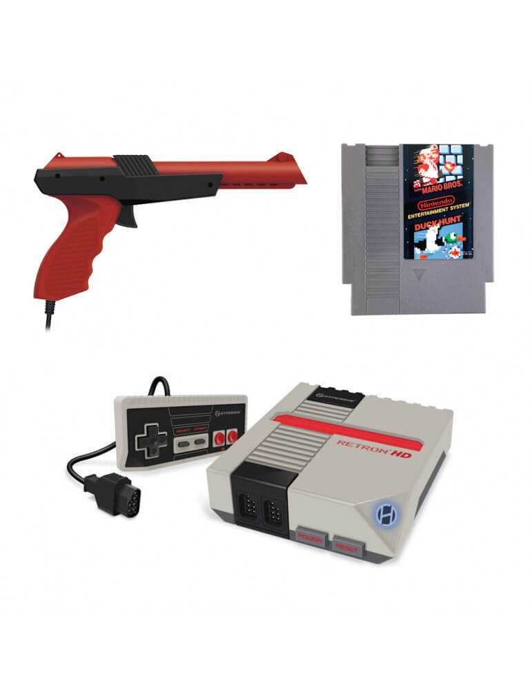 Hyperkin AV Shooter Pack con Super Mario & Duck Hunt per NES Grigio-PixxeLife-Pixxelife by INMEDIA