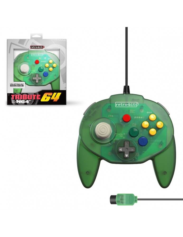 Tribute 64 Controller Classico per Nintendo 64 Verde-Nintendo 64-Pixxelife by INMEDIA