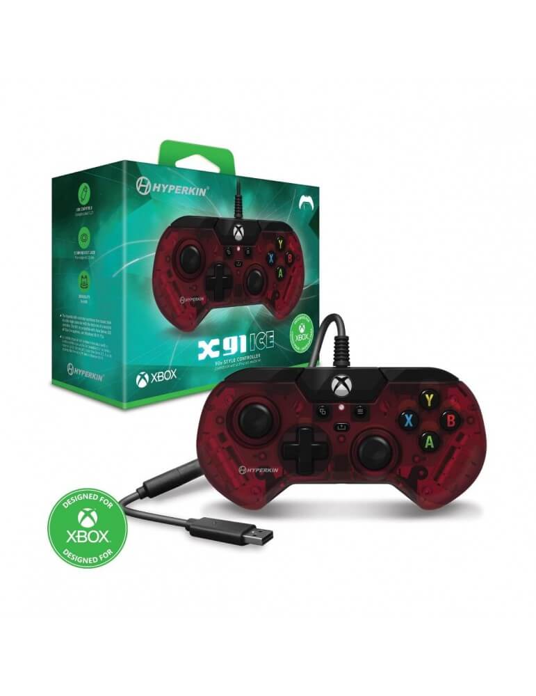 X91 Controller Xbox Series X/S Xbox One Windows 10 Ice Ruby Red-Xbox One-Pixxelife by INMEDIA