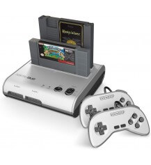 Retroduo Console NES SNES Argento/Nero