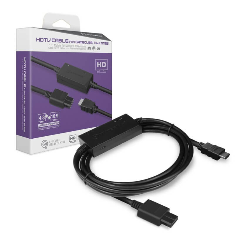 3-in-1 HDTV Cable for GameCube Nintendo 64 SNES-Modern Retrogaming-Pixxelife by INMEDIA