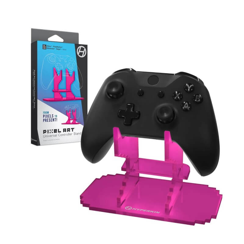 Pixel Art Universal Controller Stand Rosa-Retrogaming Moderno-Pixxelife by INMEDIA