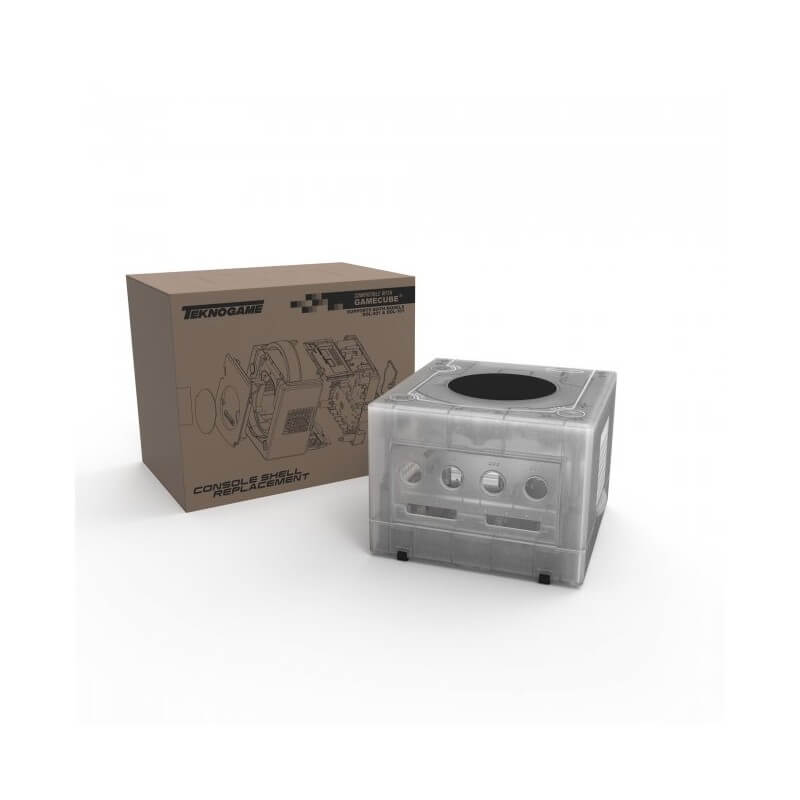 Teknogame GameCube Console Shell Replacement Kit Clear White-GameCube-Pixxelife by INMEDIA