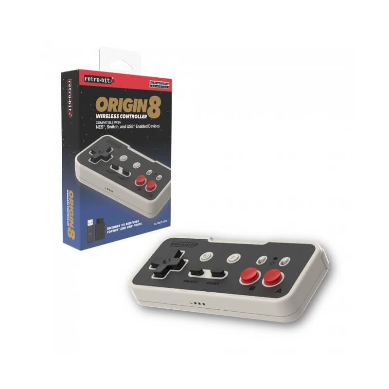 Origin8 Wireless Controller For Switch NES USB Classic Gray-NES-Pixxelife by INMEDIA