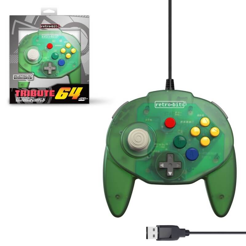 Tribute 64 Controller USB per Switch PC Mac Verde-PC/Mac/Android-Pixxelife by INMEDIA