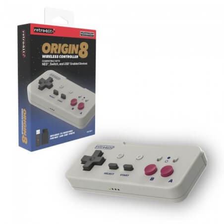 Origin8 Wireless Controller For Switch NES USB GB Grey