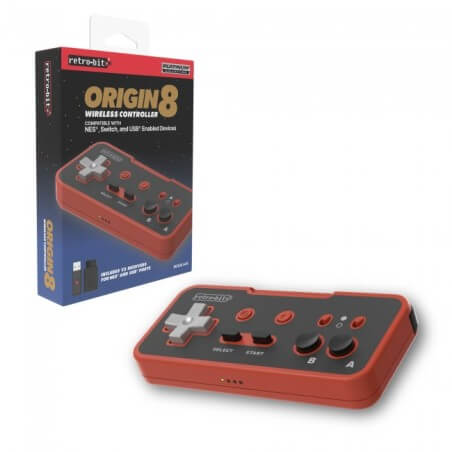 Origin8 Wireless Controller Per Switch NES USB Red Black