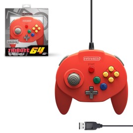 Retro-bit Tribute 64 USB Controller for Switch PC Mac Red