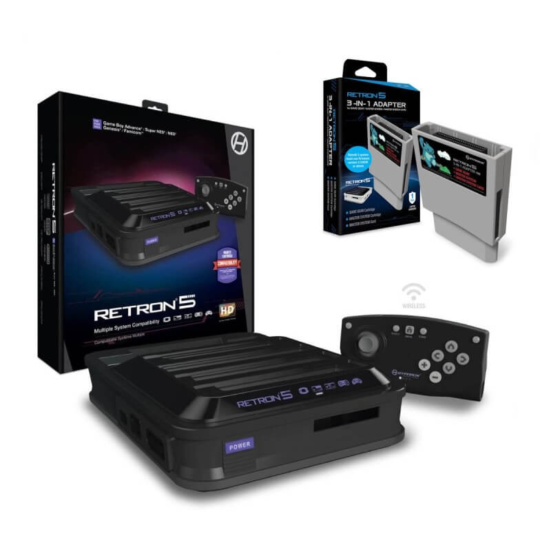 Retron 5 HD Console con Adattatore 3-IN-1-Retrogaming Moderno-Pixxelife by INMEDIA