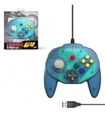Tribute 64 USB Controller for Switch PC Mac Ocean Blue