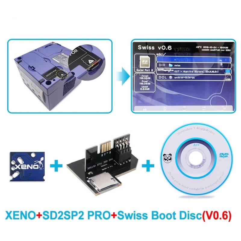 Kit Mod Xeno SD2SP2 Completo per GameCube-GameCube-Pixxelife by INMEDIA