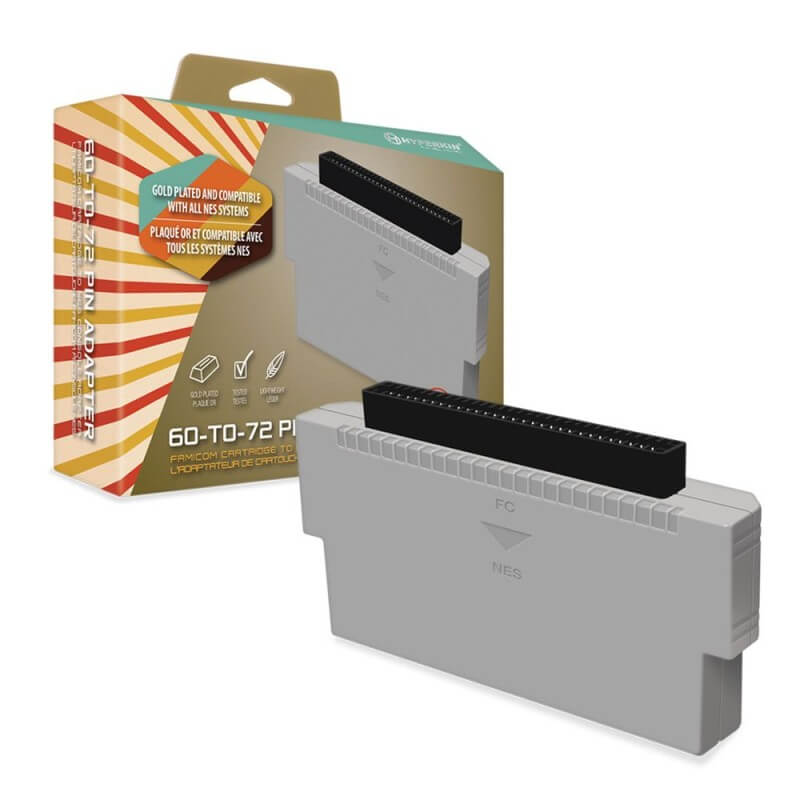Adattatore Hyperkin 60 a 72 Pin per Famicon Cartucce-Retrogaming Moderno-Pixxelife by INMEDIA