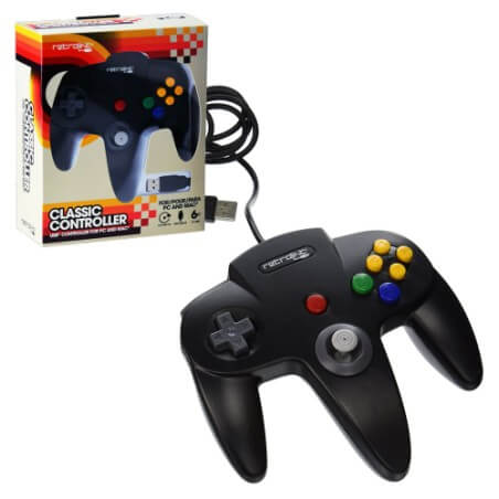 Retrolink Stile Nintendo 64 Controller Classico USB per PC Mac Nero