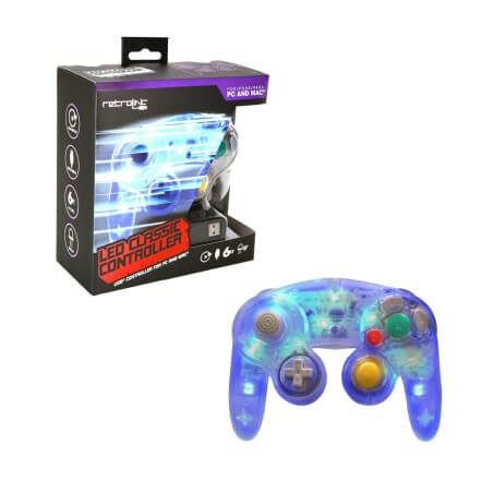 Retrolink GameCube Style USB Led Classic Controller for PC Mac Blue