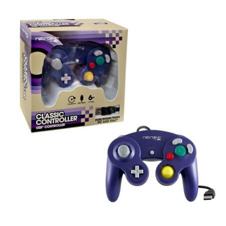 GameCube Style USB Classic Controller for PC Mac Purple