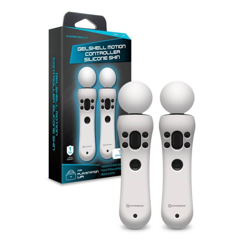 Skin Silicone GelShell bianco per controller PS Move-PlayStation 4-Pixxelife by INMEDIA