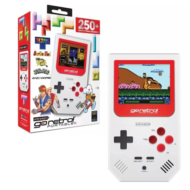 Go Retro! Portable Console Portatile Bianca-Arcade-Pixxelife by INMEDIA