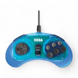 Retro-bit Official SEGA 8-Button Arcade Pad USB for PC Mac Steam Blue