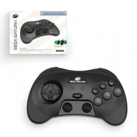 Retro-bit SEGA 2.4G Wireless Pro Controller per Saturn PC Mac Switch Nero