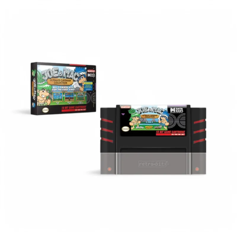 Retro-Bit Joe & Mac Ultimate Caveman Collection Cartridge for SNES-Super Nintendo-Pixxelife by INMEDIA