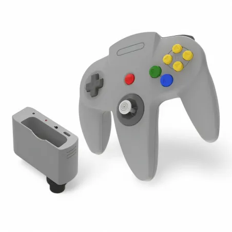Teknogame Wireless 2.4 GHz controller for Nintendo 64 Classic Grey
