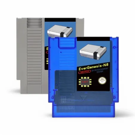 EverGenesis N8-Plus 1500-in-1 MicroSD Multicartridge for NES Blue