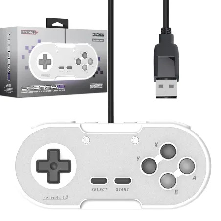 Retro-bit Legacy16 Wired USB Controller Classic Gray