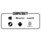 Retro-bit Legacy16 Wired USB Controller Onyx