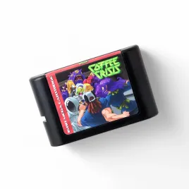 Mega Cat Studios Coffee Crisis Cartridge for Mega Drive